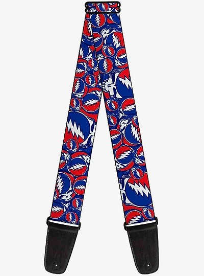 Grateful Dead Steal Your Face Stacked Guitar Strap
