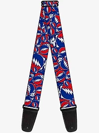 Grateful Dead Steal Your Face Stacked Guitar Strap