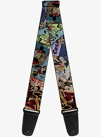 DC Comics Bombshell Comic Book Covers Stacked Guitar Strap