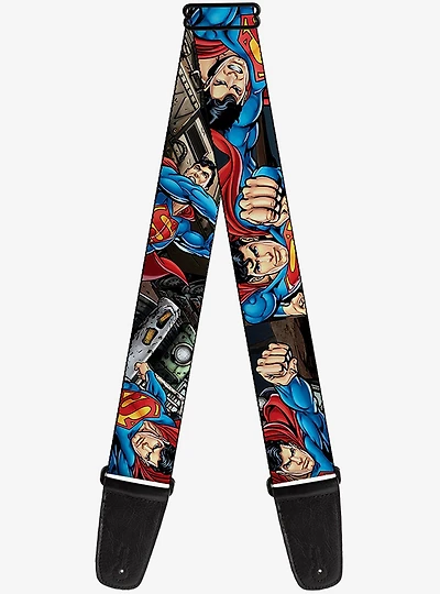 DC Comics Superman Metropolis Face Off Guitar Strap