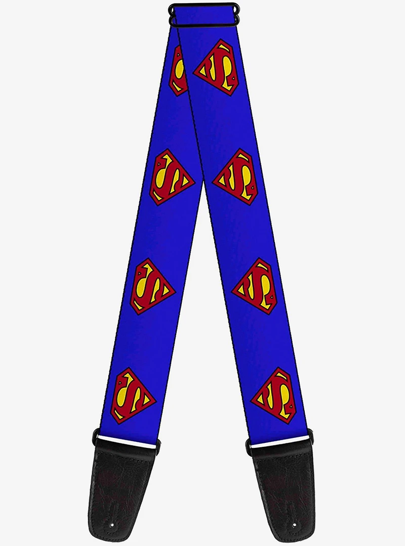 DC Comics Superman Shield Blue Guitar Strap