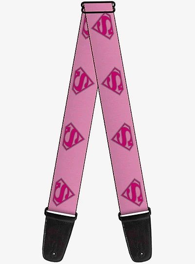 DC Comics Superman Shield Pink Guitar Strap