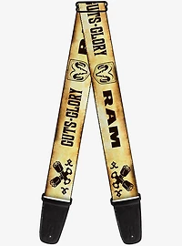 Ram Logo Pistons Guts Glory Weathered Guitar Strap