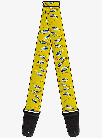 Looney Tunes Tweety Bird Expressions Yellow Guitar Strap