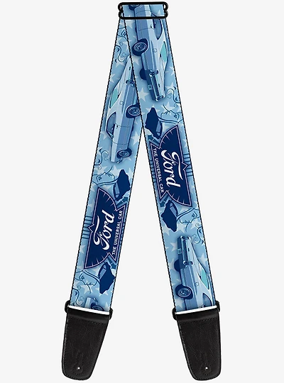 Vintage Ford Logo 1967 Galaxie 500 Stars Guitar Strap