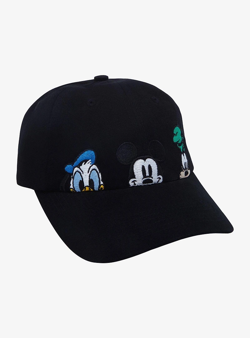 Disney Mickey Mouse And Friends Peeking Embroidered Dad Cap