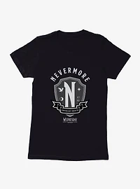 Wednesday Nevermore Academy Emblem Womens T-Shirt