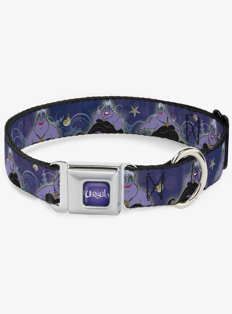 Disney The Little Mermaid Ursula Shells Ivy Bubbles Seatbelt Buckle Dog Collar