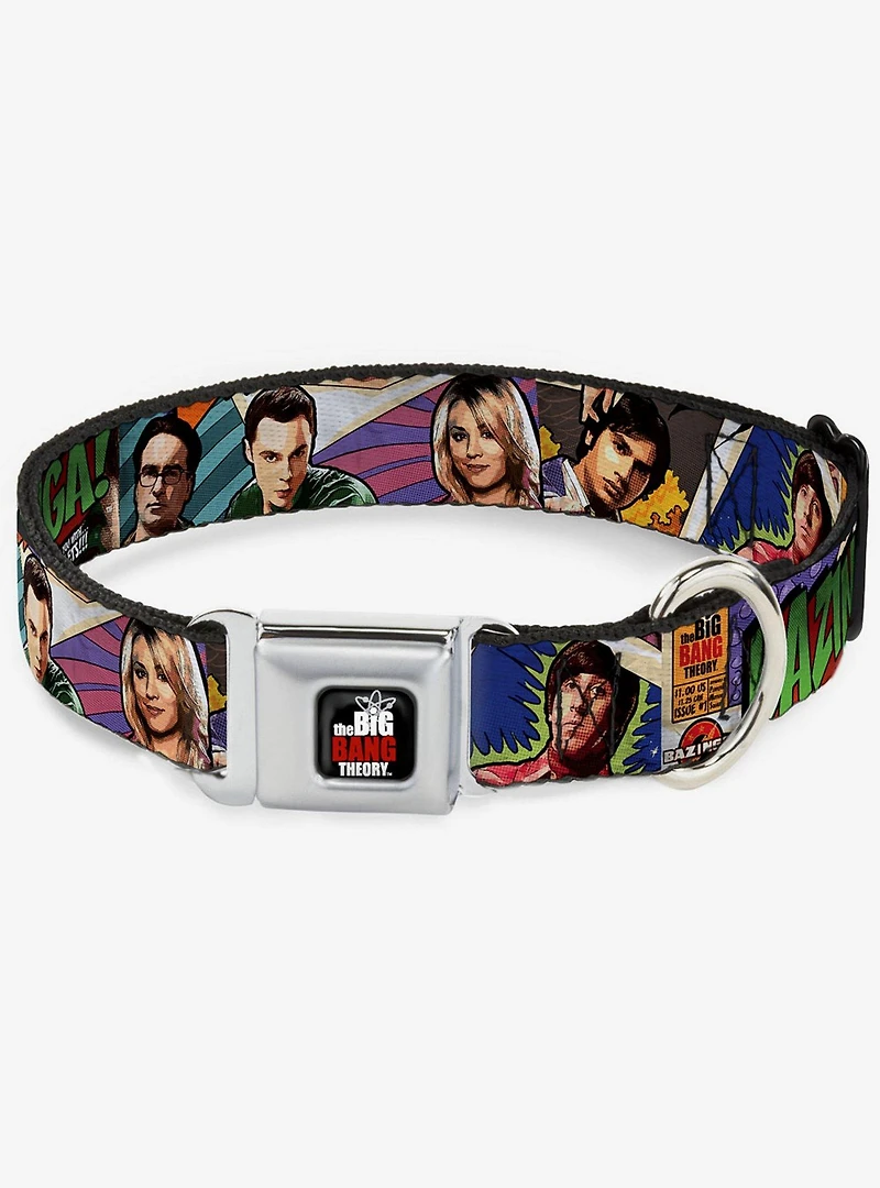 The Big Bang Theory Comic Strip Seatbelt Buckle Dog Collar