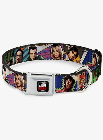 The Big Bang Theory Comic Strip Seatbelt Buckle Dog Collar