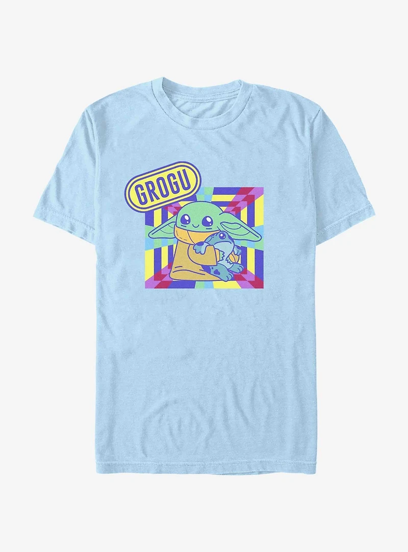 Star Wars The Mandalorian Chibi Grogu and Frog T-Shirt