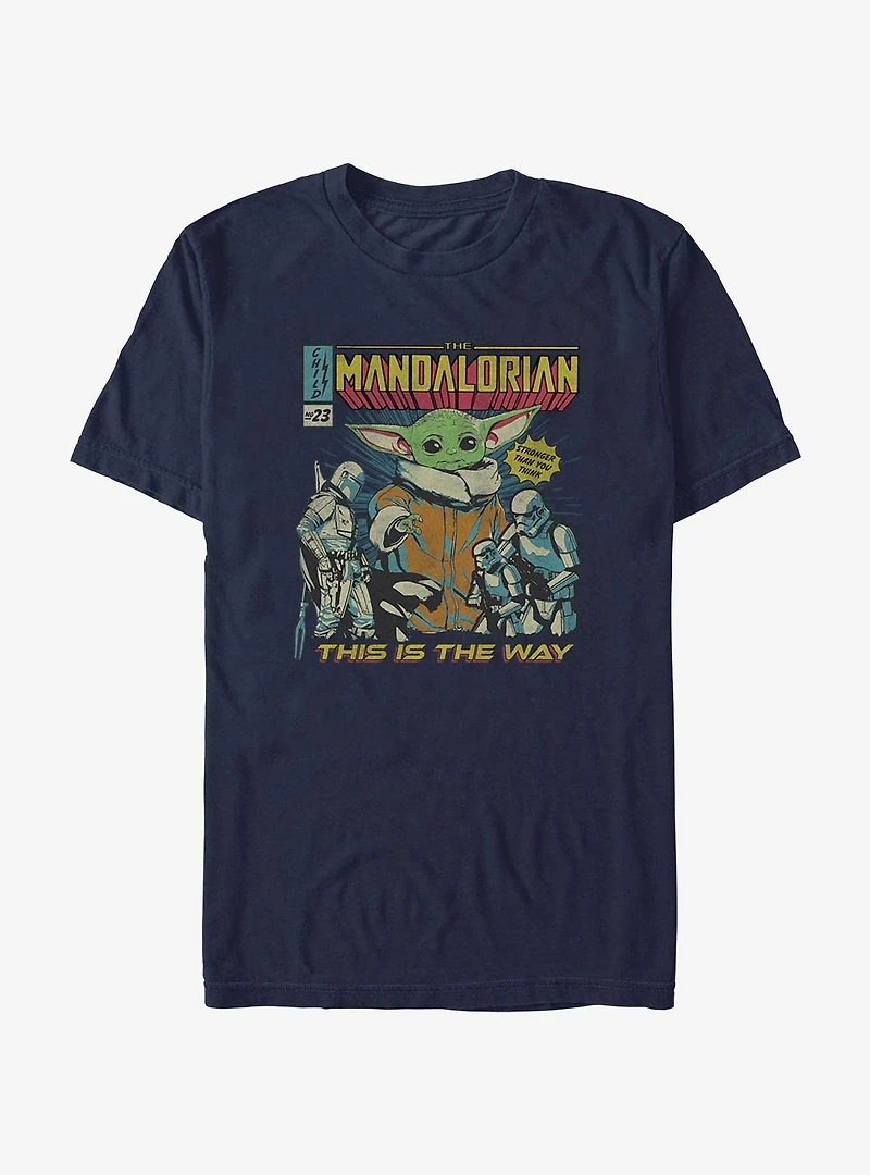 Star Wars The Mandalorian Child Comic Cover T-Shirt