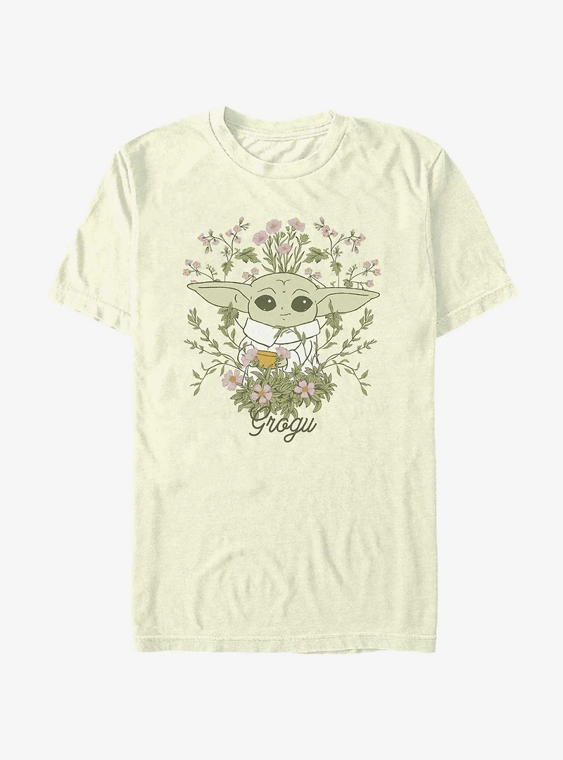 Star Wars The Mandalorian Grogu Floral T-Shirt