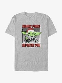 Star Wars The Mandalorian Merry Santa Grogu T-Shirt