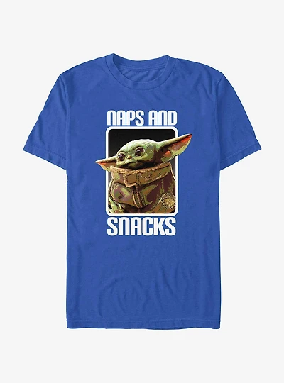 Star Wars The Mandalorian Grogu Naps and Snacks T-Shirt