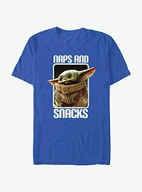 Star Wars The Mandalorian Grogu Naps and Snacks T-Shirt