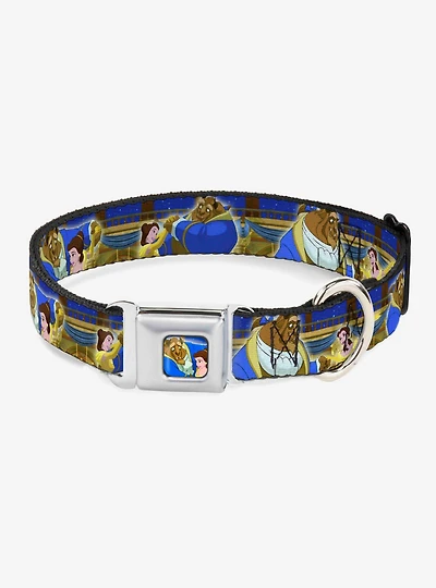 Disney Beauty And The Beast Ball Scene Seatbelt Buckle Dog Collar