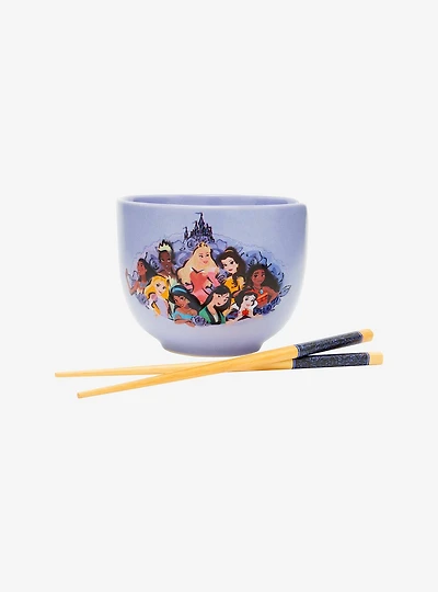 Disney Princesses Portrait Ramen Bowl with Chopsticks