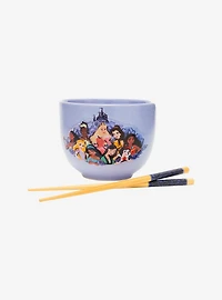 Disney Princesses Portrait Ramen Bowl with Chopsticks