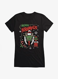 Merry Krampus Dead Inside Girls T-Shirt
