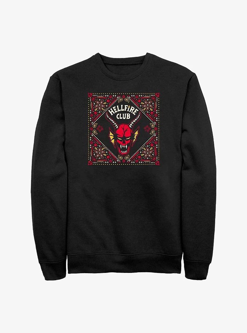 Stranger Things Hellfire Club Pattern Sweatshirt
