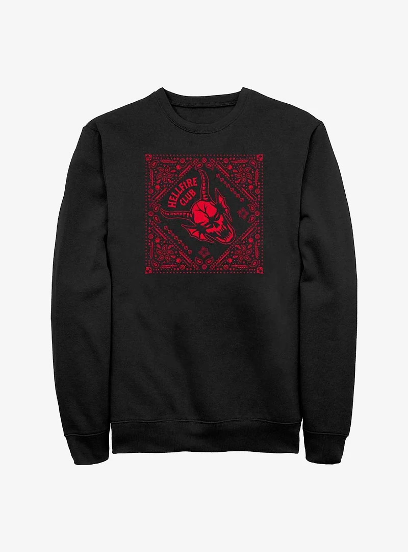 Stranger Things Hellfire Club Pattern Sweatshirt