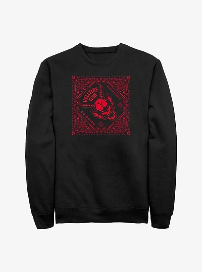 Stranger Things Hellfire Club Pattern Sweatshirt