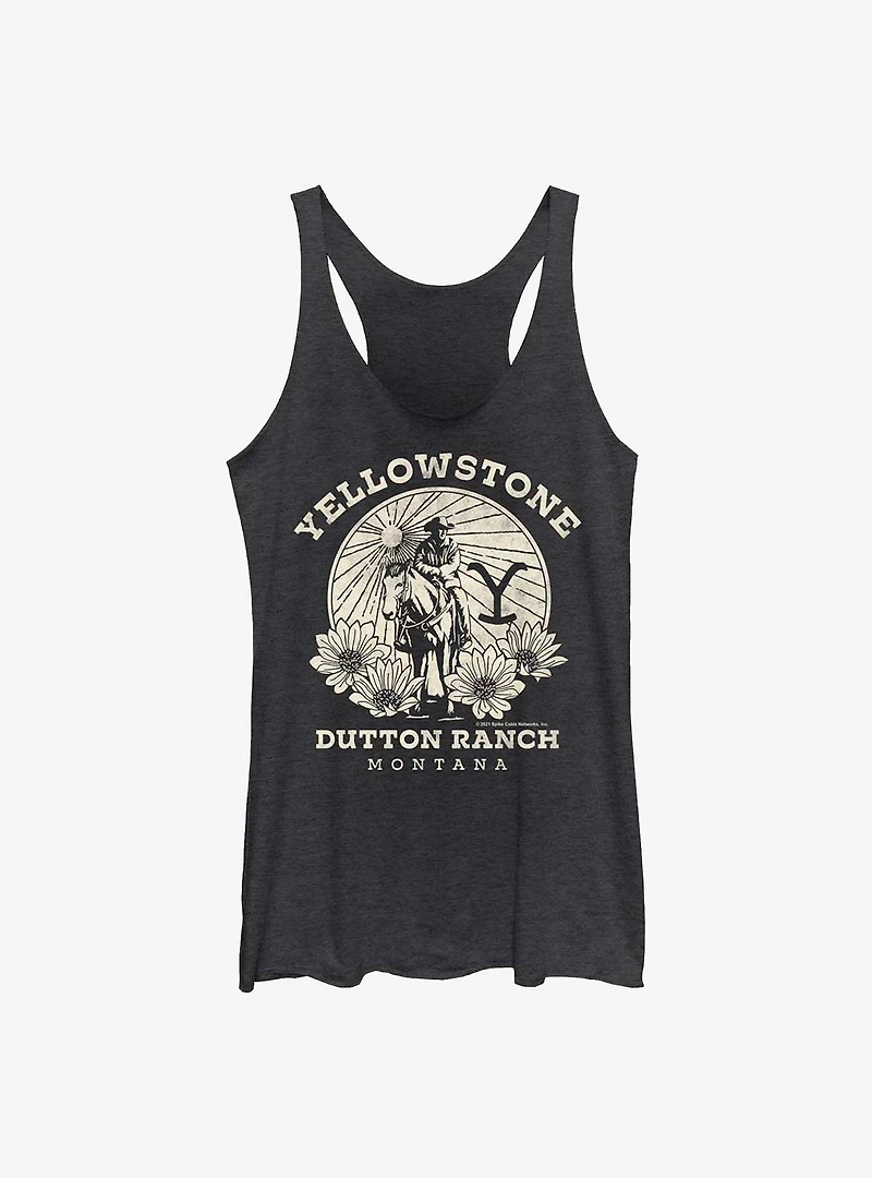 Yellowstone Sunset Cowboy Girls Tank