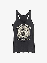 Yellowstone Sunset Cowboy Girls Tank