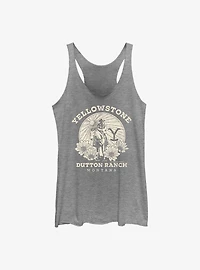 Yellowstone Sunset Cowboy Girls Tank