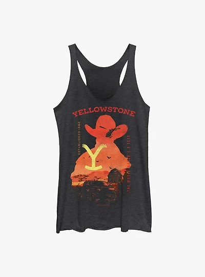 Yellowstone Sunset Cowboy Girls Tank