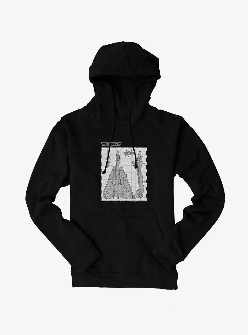 Top Gun Aircraft Grid Hoodie