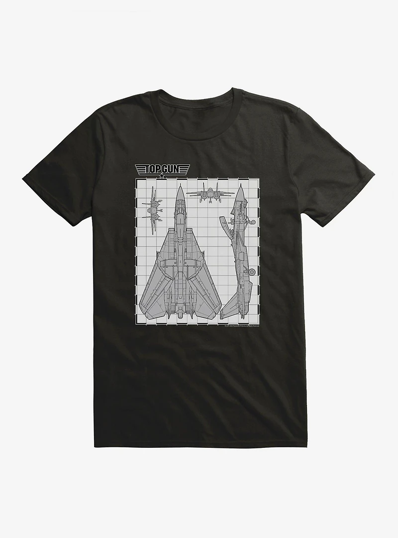 Top Gun Aircraft Grid T-Shirt