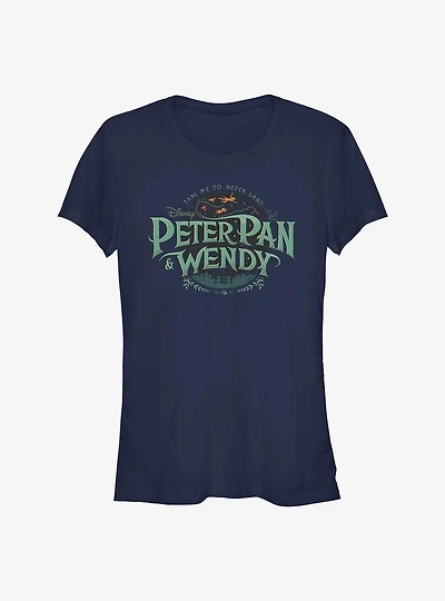 Disney Peter Pan & Wendy Movie Title Badge Girls T-Shirt