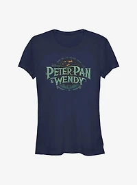 Disney Peter Pan & Wendy Movie Title Badge Girls T-Shirt