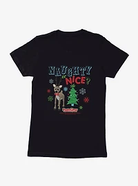 Santa Claus Is Comin' To Town! Naughty Or Nice? Womens T-Shirt