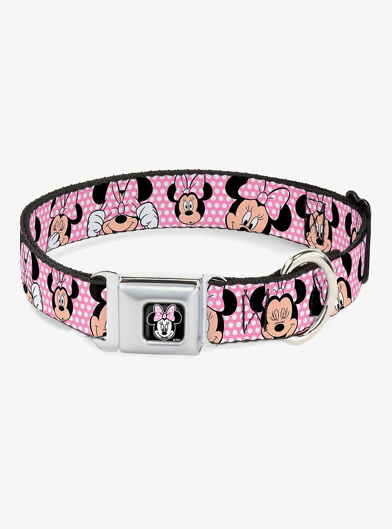 Disney Minnie Mouse Expressions Polka Dot Seatbelt Buckle Dog Collar