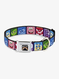 Disney Pixar Inside Out 6 Character Expression Seatbelt Buckle Pet Collar