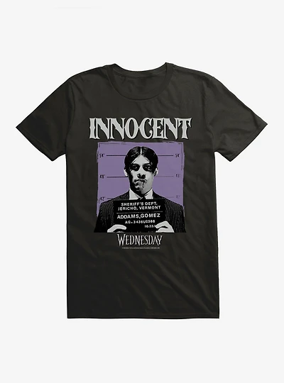 Wednesday Innocent Gomez Mug Shot T-Shirt