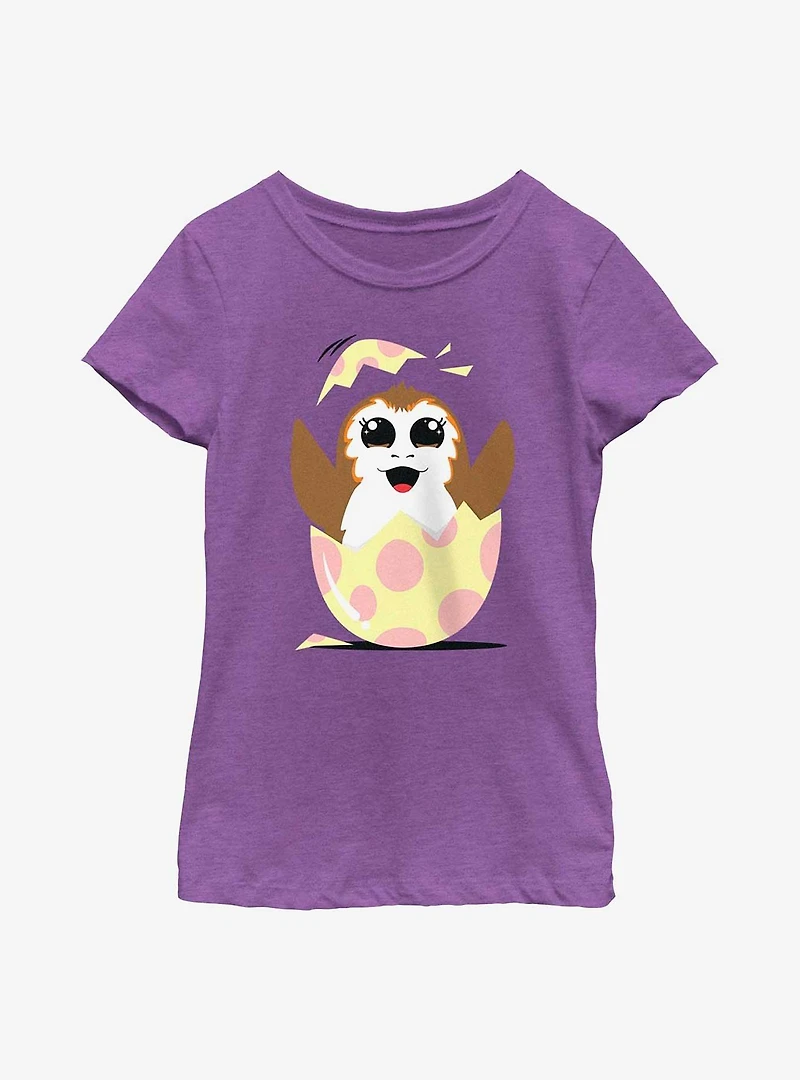 Star Wars Easter Egg Porg Youth Girls T-Shirt