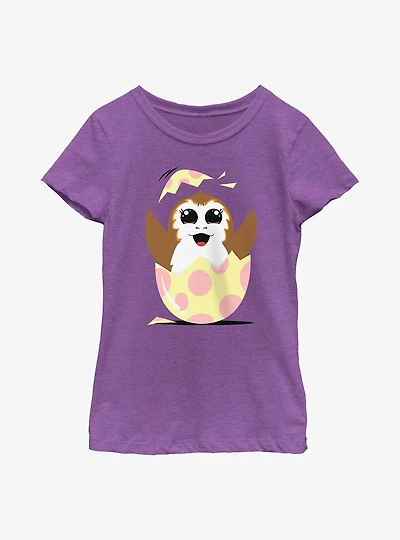Star Wars Easter Egg Porg Youth Girls T-Shirt