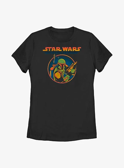 Star Wars Boba Fett Circle Womens T-Shirt