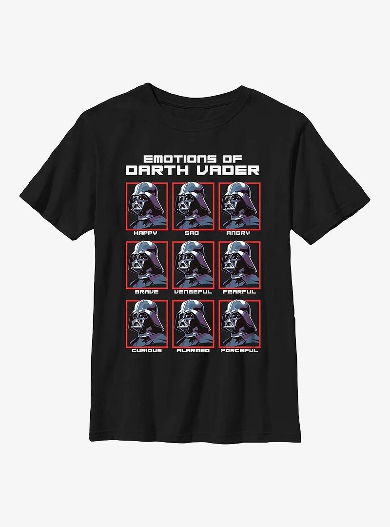 Star Wars Darth Vader Emotions Youth T-Shirt