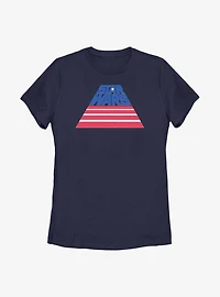 Star Wars American Flag Slant Logo Womens T-Shirt