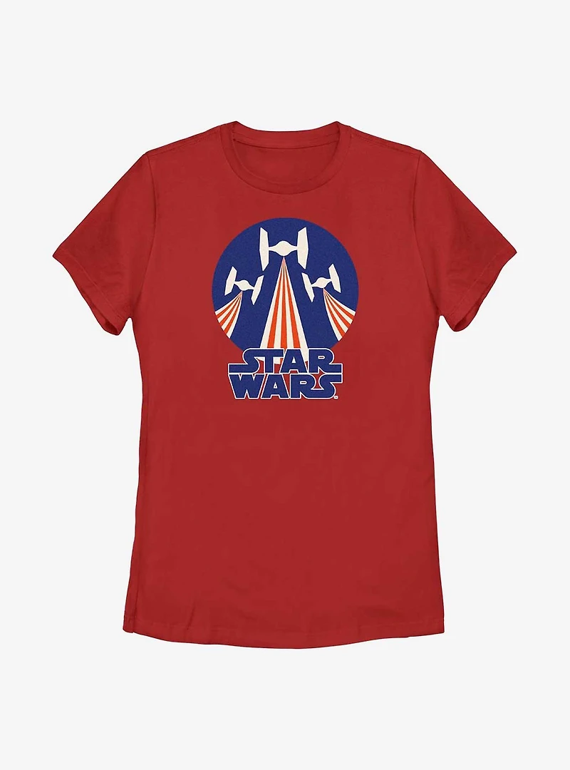 Star Wars Tie Figher Flag Stamp Womens T-Shirt