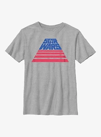 Star Wars Logo Stripe Stack Youth T-Shirt