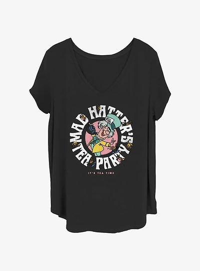Disney Alice Wonderland Mad Hatter's Tea Time Girls T-Shirt Plus