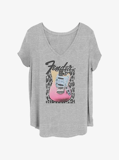 Fender Grunge Guitar Logo Girls T-Shirt Plus Size