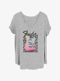 Fender Grunge Guitar Logo Girls T-Shirt Plus Size