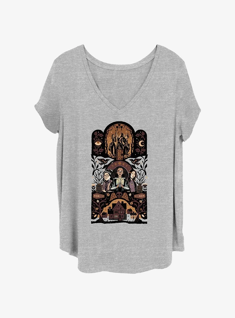 Disney Hocus Pocus 2 Triptych Girls T-Shirt Plus